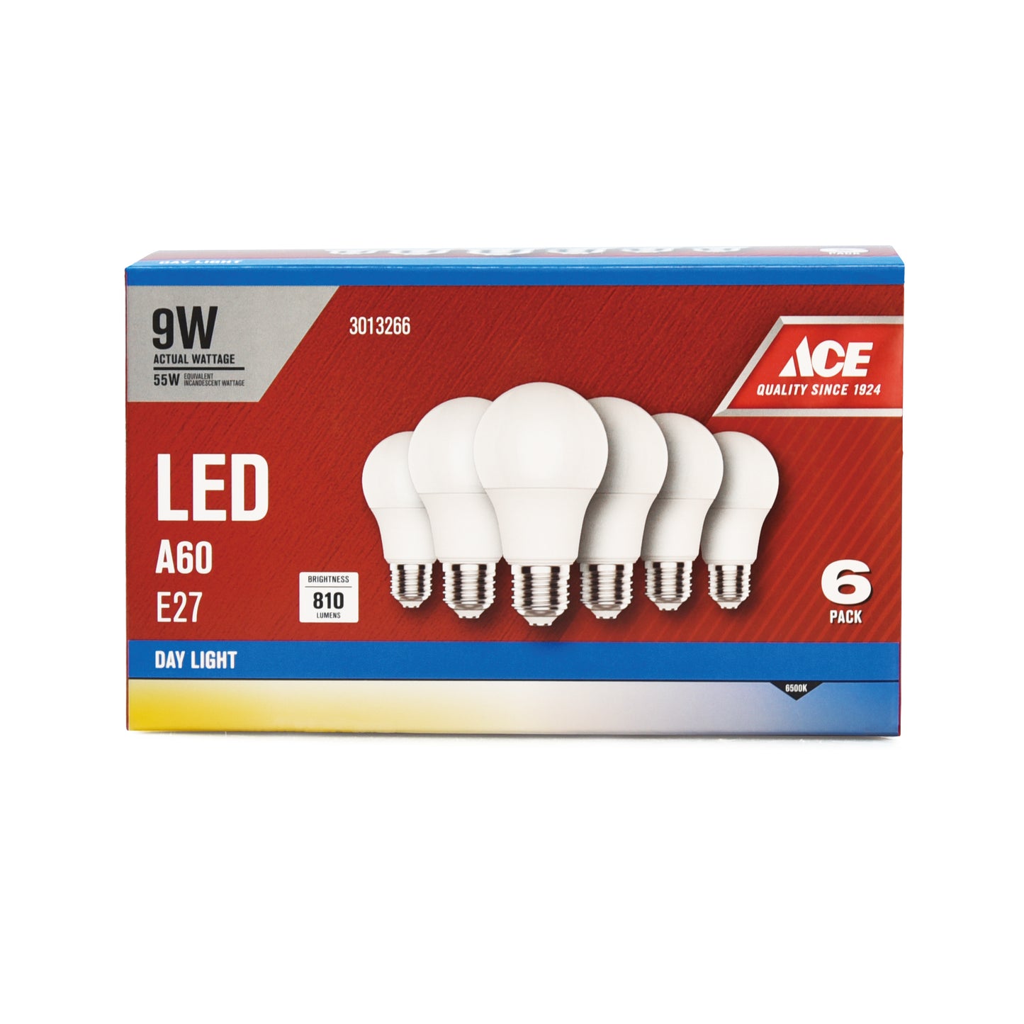 ACE LED Bulb A60 9W E27 6500K Daylight 6-Pack