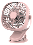 Akari Rechargeable Clip Fan with LED Power- Pink