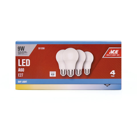 Ace LED Bulb A60 9W E27 6500K Daylight 4-Pack