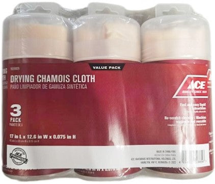 Ace 3-Pc Synthetic Chamois (Value Pack)