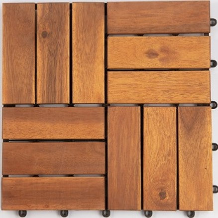 ACE 6-Pc Wooden Deck Tiles (12-Slats)