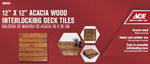 Ace 6-Pc Wooden Deck Tiles (6-Slats)