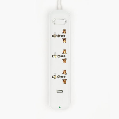 Omni 3-Gang Travel Surge Protector/Extension Cord