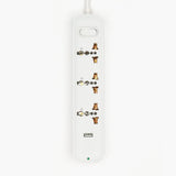 Omni 3-Gang Travel Surge Protector/Extension Cord