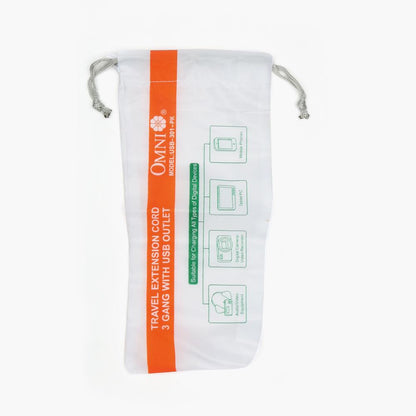 Omni 3-Gang Travel Surge Protector/Extension Cord