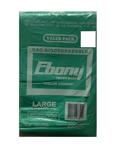 Ebony Green Large Trash Bag (20's)