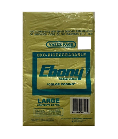 Ebony Yellow Large Trash Bag (20's)