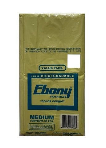 Ebony Yellow Medium Trash Bag (30's)