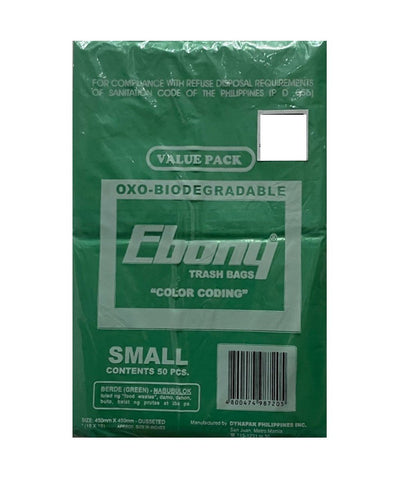 Ebony Green Small Trash Bag (50's)