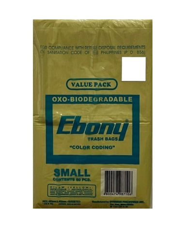 Ebony Yellow Small Trash Bag (50's)
