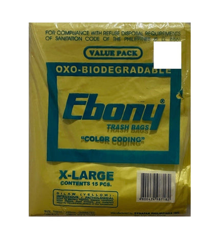 Ebony Yellow XL Trash Bag (15's)
