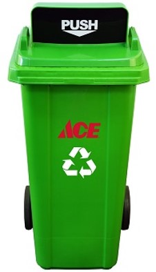 Ace 32-Gallon Recycling Bin with Wheels (Green)