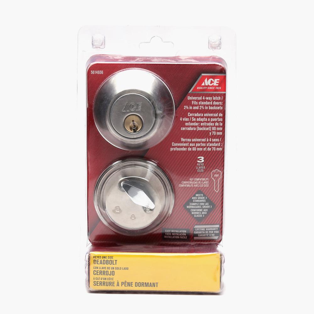 Ace Stainless Steel Keyed One Side Deadbolt AHPI