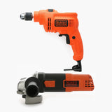 Black & Decker 100MM Small Angle Grinder And 10MM Variable Speed Hammer Drill Combo Kit TP555G720