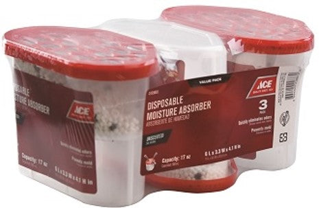 Ace 3-Pack Moisture Absorbers 500ml (Unscented)