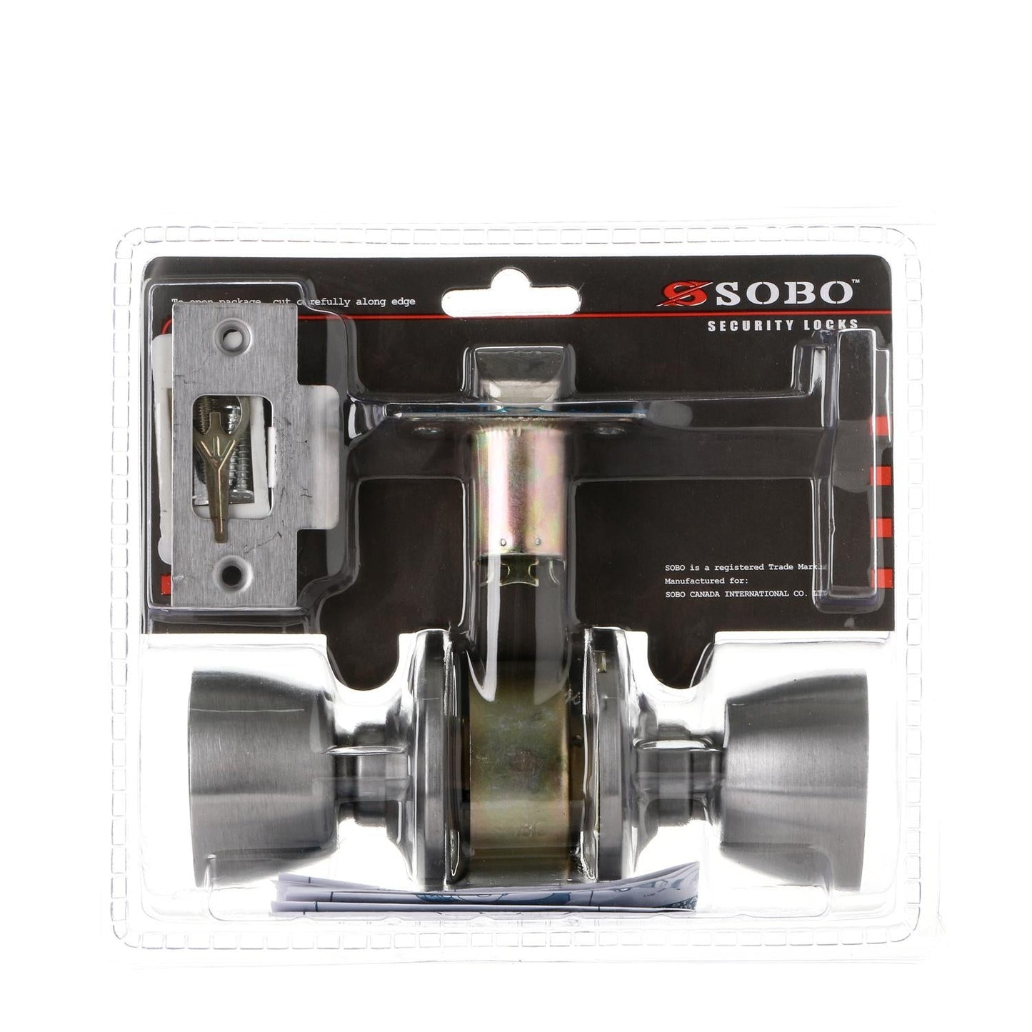 SOBO Stainless Steel Bed and Bath Doorknob Lock Set