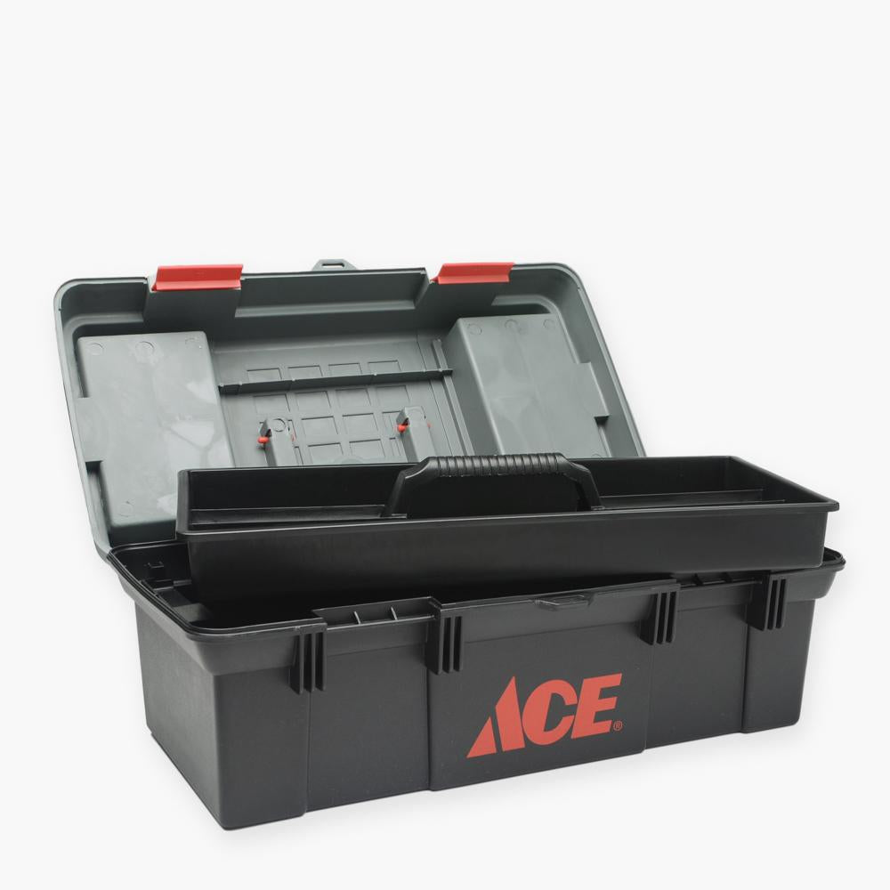 ACE Plastic Tool Box 16in. - Gray