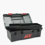 Ace Plastic Tool Box 16in. - Gray