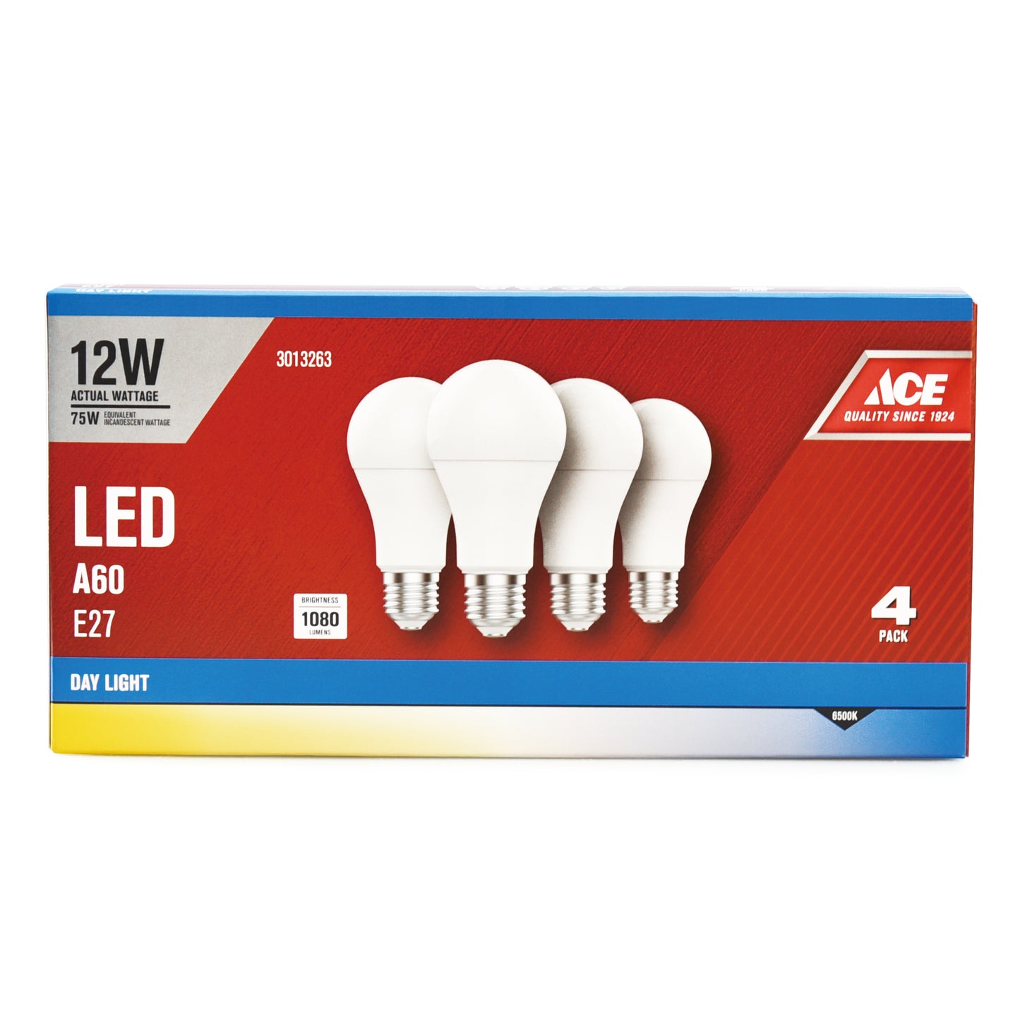 ACE LED Bulb A60 12W E27 6500K Daylight 4-Pack