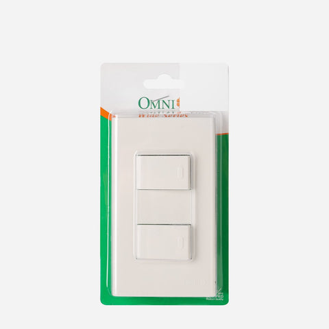 Omni 2-Piece 1-Way Switch with White Plate WP2-S13
