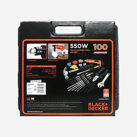Black and decker impact drill set discount