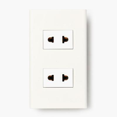 Omni Wide Series 2pcs. Universal Outlet with White Plate