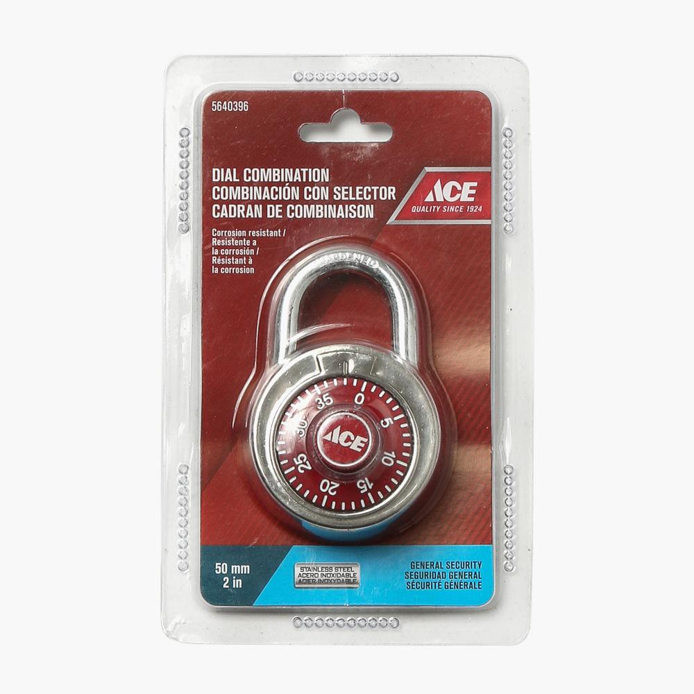 ACE Combination Padlock (Red)