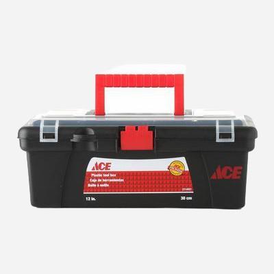 ACE Plastic Tool Box with Removable Tray 12in.