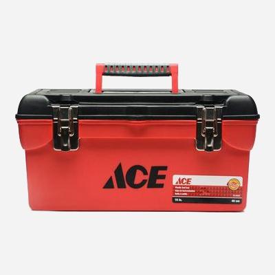 Ace Plastic Tool Box 16in. - Red