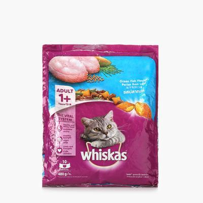 Whiskas Adult 1+ Dry Cat Food 480g - Ocean Fish